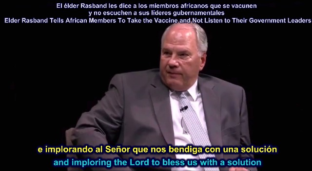 Elder Rasband Tells African Members To Take the Vaccine and Not Listen to Their Government Leaders