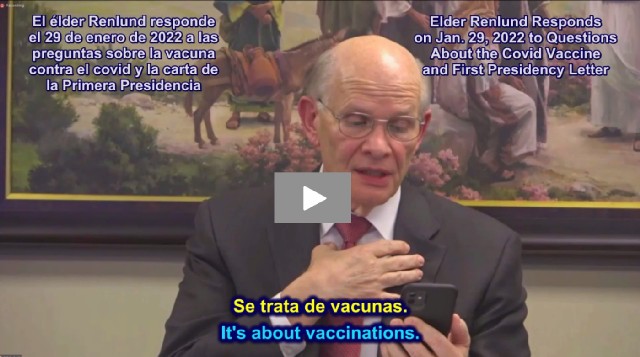 Elder Renlund Responds to Questions on Covid Vaccines and 1st Presidency Letter