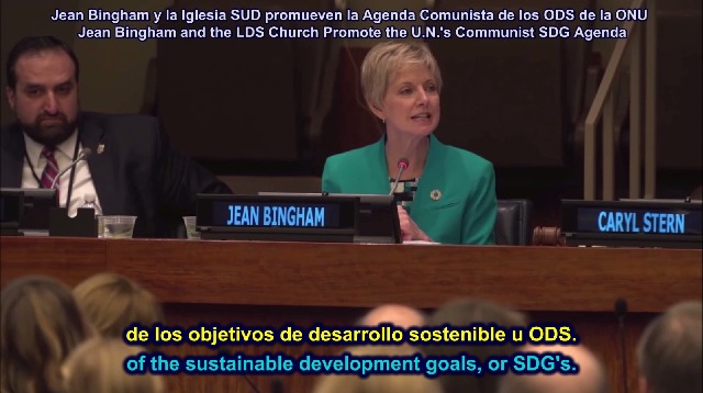 Jean Bingham and the LDS Church Promote the UN's Communist SDG Agenda