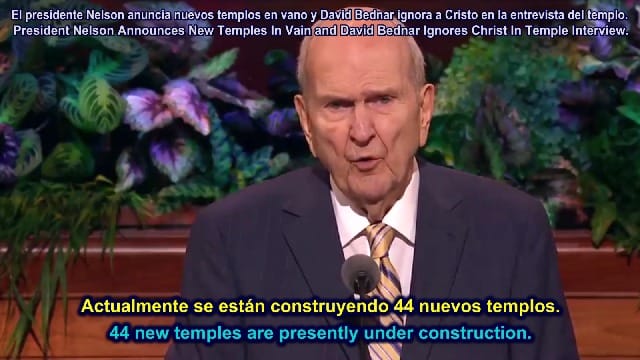 President Nelson Announces New Temples In Vain and David Bednar Ignores Christ In Temple Interview